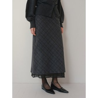 모한 TVW CHECK LAYERED SKIRT_2COLORS