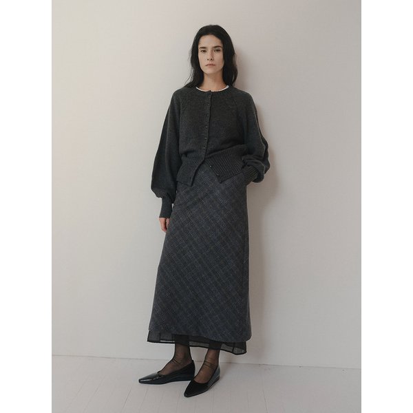 TVW CHECK LAYERED SKIRT_2COLORS