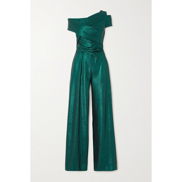 탈보트 런호프 비대칭 시퀸 스트레치 저지 점프수트 에메랄드 1647597290221678