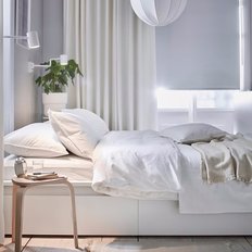 IKEA SSG_메레테 반암막 커튼한쌍 화이트 145x250cm 면100%