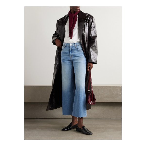 실버레이크 그레이스 크롭 하이라이즈 와이드 진 블루 1647597350304895