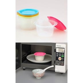 일본 파스텔 전자렌지용기 270ml 4P 반찬통 찬기 냉동밥팩 소분용기