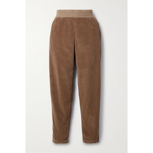 코튼 혼방 코듀로이 트랙 팬츠 라이트 브라운 1647597326026199