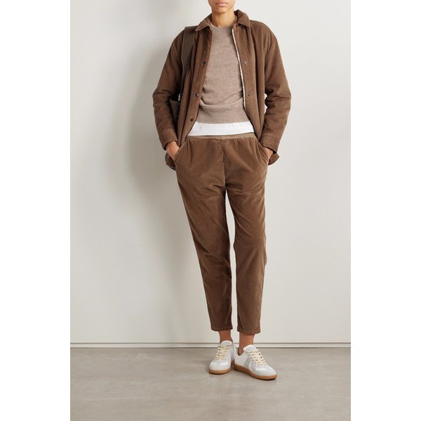 코튼 혼방 코듀로이 트랙 팬츠 라이트 브라운 1647597326026199