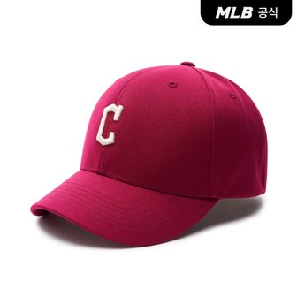 MLB [코리아공식]프리미엄 베이직 스몰로고 스트럭쳐 볼캡 CLE (Wine)