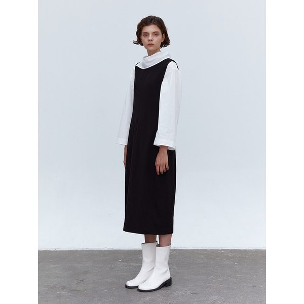 TOF SLEEVELESS SLIM LINE DRESS  BLACK