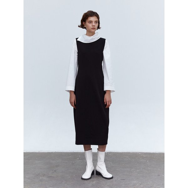 TOF SLEEVELESS SLIM LINE DRESS  BLACK