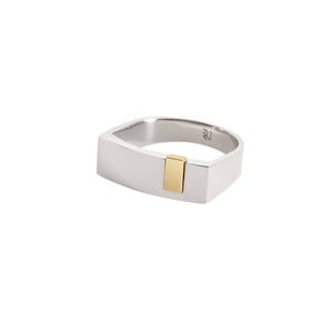 [Silver 925] gold marked clip ring