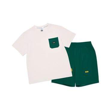 내셔널지오그래픽키즈 K252UPB010 5부 상하 SET CREAM