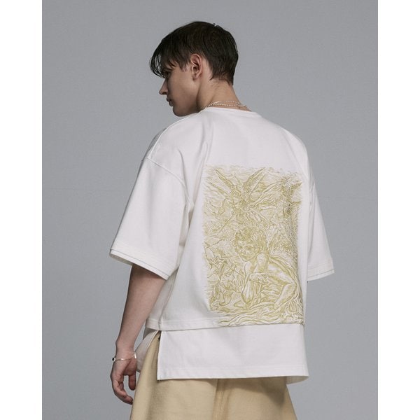 [파주점] 컬렉션 PURE REBEL 엠브로이드 티셔츠 SG3TS716WH