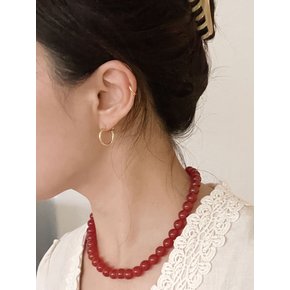 볼드 자마노 원석 목걸이 Bold Carnelian gemstone necklace