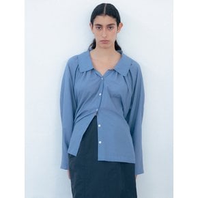 Puff Volume Button Blouse_Blue