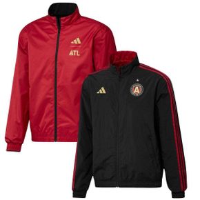 4645071 Adidas Mens adidas Black/Red Atlanta United FC 2023 On-Field Anthem Full-Zip Rever