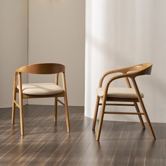 채우리 안목 온유 A74 가죽 원목 팔걸이 식탁 의자 [착불]