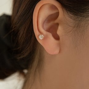 14k 큐브볼 큐빅 피어싱 (바두께1mm) (14k골드) C06