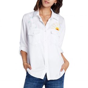 4879771 Billy T Hello Sunshine Embroidered Button-Up Shirt