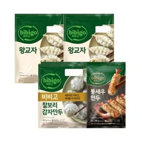 비비고 왕교자 1.05kg 2봉 + 찰보리감자만두 400g 2봉 + 통새우만두200g