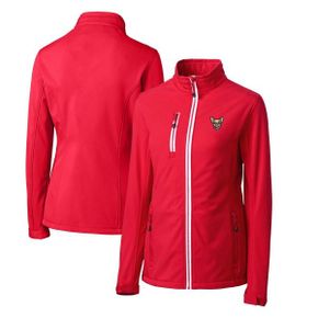 4582293 Cutter  Buck Womens Red El Paso Chihuahuas Clique Telemark Eco Stretch Softshell F