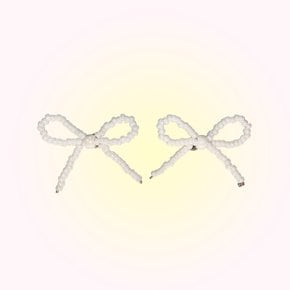 Pearl Ribbon Beads Earring