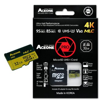 에이스원 프로 MicroSD 32GB 4K MLC V60 U3