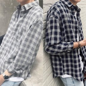 [모로엠] 남성셔츠 캐쥬얼남방 체크무늬 남자상의 가을 DMS-SHA-Q0801100