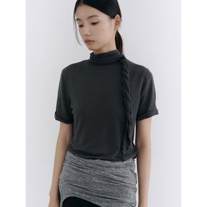 TIE SCARF TOP [CHARCOAL]