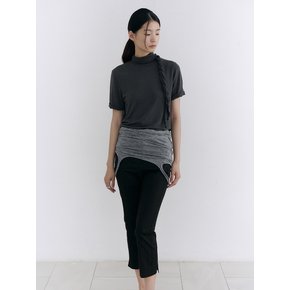 TIE SCARF TOP [CHARCOAL]
