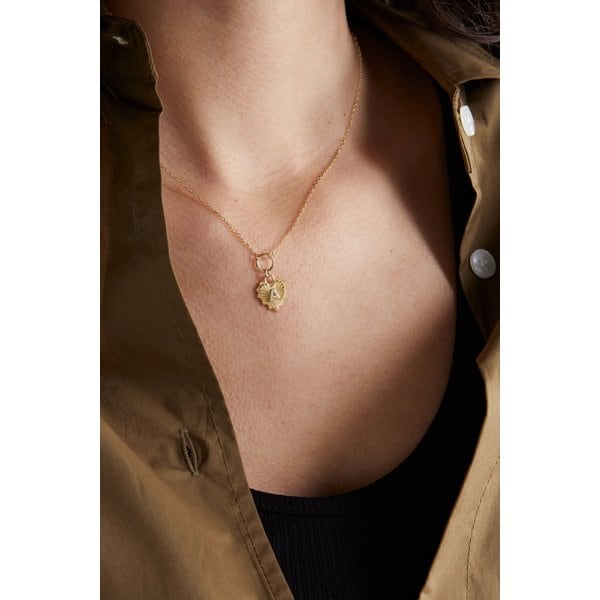 파운드레 이니셜 18k 골드 다이아몬드 네크리스 31840166392220614