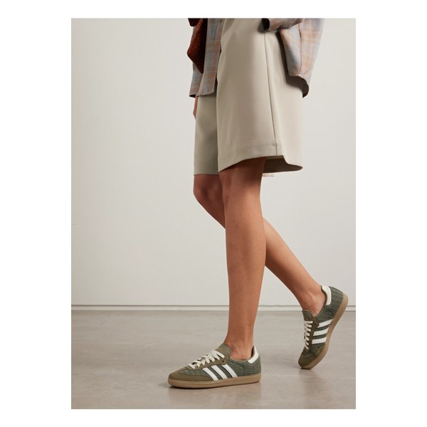 삼바 Og 가죽 스웨이드 트리밍 크로셰 스니커즈 밀리터리 그린 46376663162855279