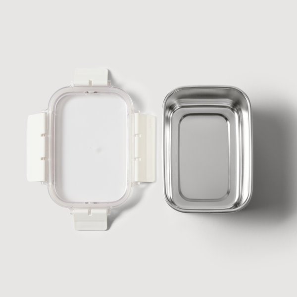 보관이 편리한 스텐 모듈러 밀폐용기 1.1L 화이트 J70N902107200