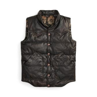 DOUBLE RL 리버시블 레더 자카드 베스트(MNRROTW1N220067001)