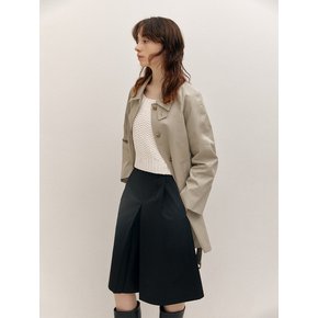 COTTON HALF MAC COAT (L/KHAKI)