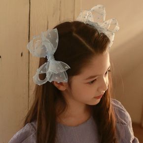 [무케] 럭키밤비네_도트 오간자 리본핀 (6colors) 여아용 2개세트 아동헤어핀