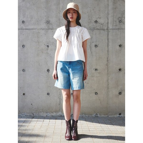 Shirring Detail Blouse  White (KE5360M110)