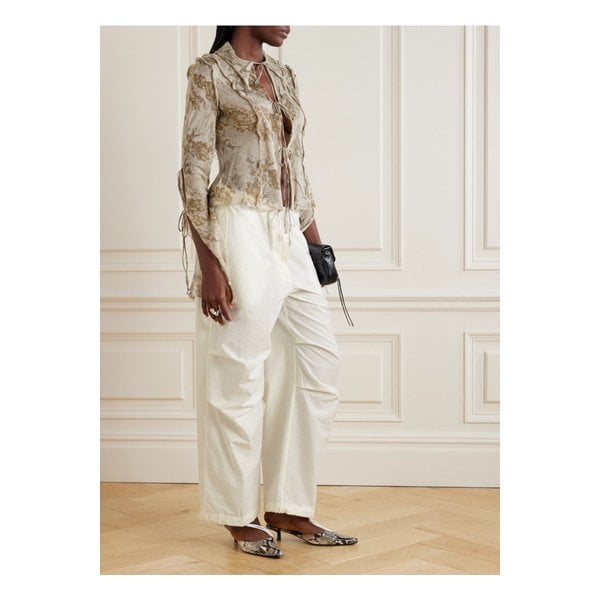 코튼 혼방 와이드 팬츠 화이트 1647597345136409