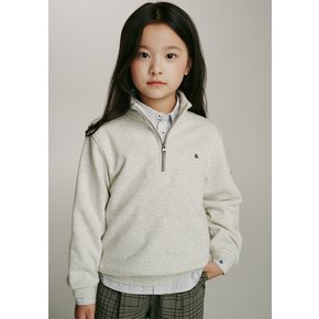 BA57TS03IV 아이보리 멜란지 퍼넬넥 오픈 티셔츠