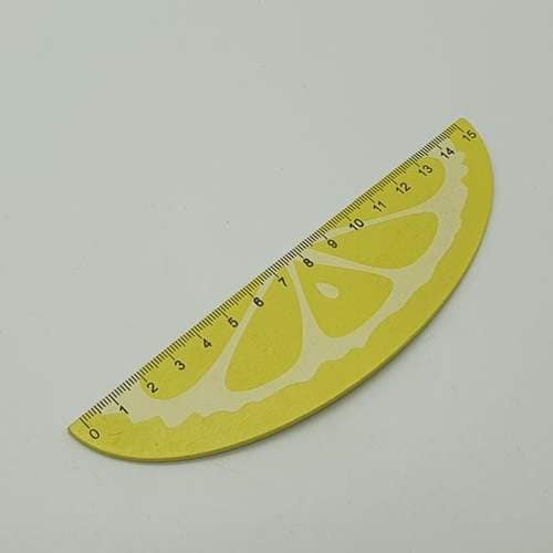 레몬 과일모양자 디자인 15cm 자 잣대 15cm자 나무자