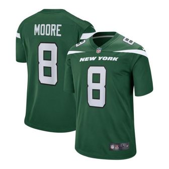 나이키 맨즈 Elijah Moore 고담 그린 뉴욕 제츠 2021 NFL 드래프트 픽 플레이어 게임 저지 - 그