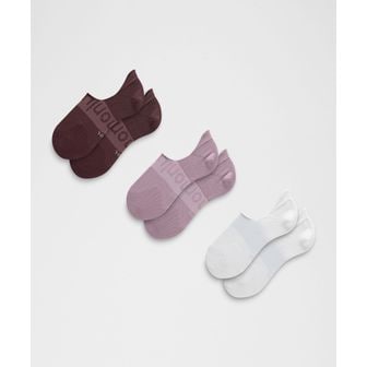 룰루레몬 W 파워 스트라이드 노 쇼 액티브 그립 세트 (3 pcs) - LVLX/WHT/GNPL