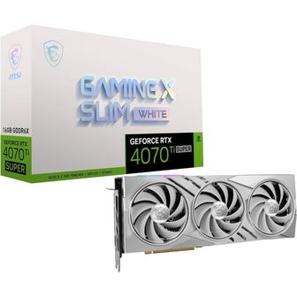  일본 MSI 그래픽카드 GeForce RTX 4070Ti SUPER 16G Gaming X SLIM WHITE PCIe 4.0 VD8727 Graph