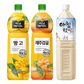 [한번에먹자] 미닛메이드 망고 1.5L 2페트 + 제주감귤 1.5L 2페트 + 웅진