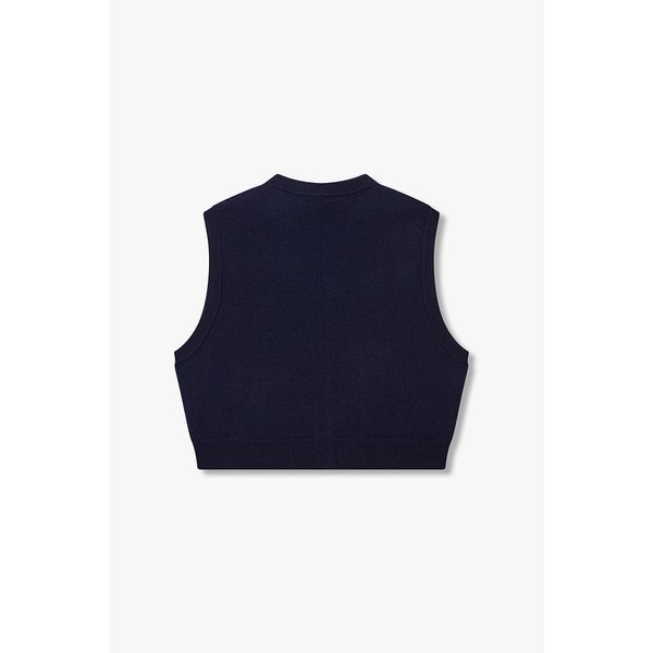 울 브이넥 크롭 니트 베스트 7115450913146