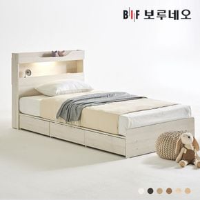 [착불] 조엔Po LED 3서랍 수납 침대 프레임 SS[33565717]