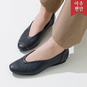 1.5cm 우레탄창 국내생산 편한 포인트토 로퍼 플랫슈즈 109132