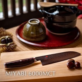 MIYABI [ 6000MCT 180mm 미야비 산토쿠 부엌칼 일본제 ]다층강 망치 눈 부엌칼 기후현 세키시제