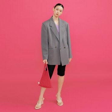 플리츠마마 미니토트백 체리핑크