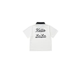 Hello LaLa Zip Up T-Shirts (헬로 라라 집업 티셔츠) [Black PK White]