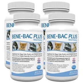 Bene-Bac Plus 강아지 고양이 프리바이오틱 유산균 파우더 가루 127g 4개