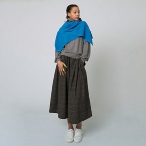 AW22PT06 W-퀼로트 팬츠_브라운체크