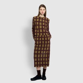 여 돌담 체크 울 블렌디드 긴팔 티셔츠 J115301010079